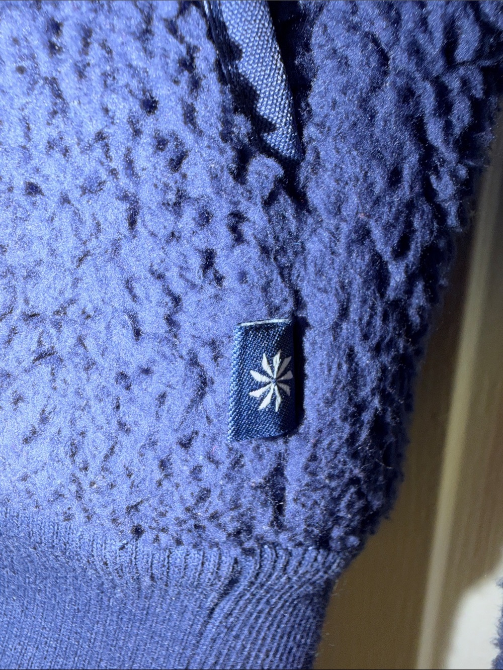 Athleta Girl Navy So Snug Sherpa Hoodie 2.0 with kangaroo pouch XL - Picture 5 of 8